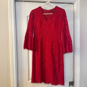 Elegant Red Lace Dress